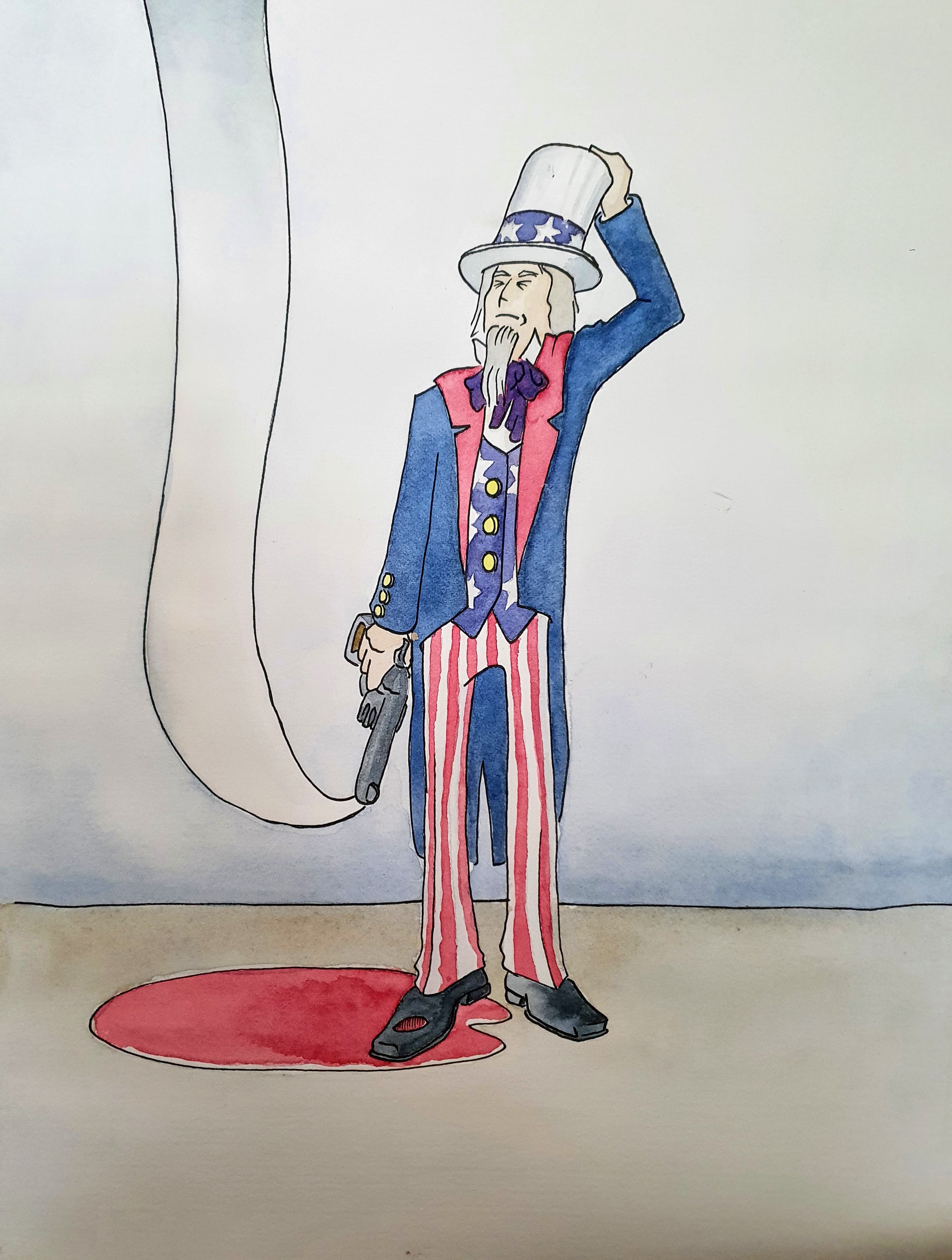 Uncle Sam Shoots himself in the foot